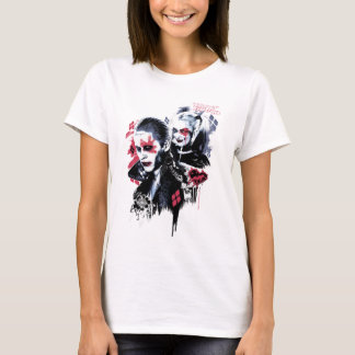 T-shirt Équipe de suicide | Graffiti peint Joker & Harley