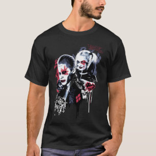 T-shirt Équipe de suicide   Graffiti peint Joker & Harley