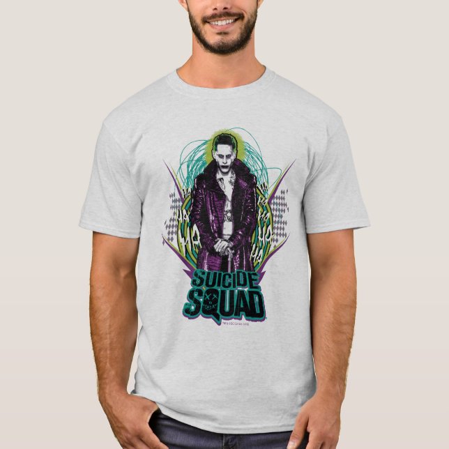 T-shirt Équipe de suicide | Joker Retro Rock Graphic (Devant)