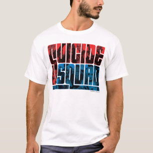 T-shirt Équipe de suicide   Logo rouge et bleu
