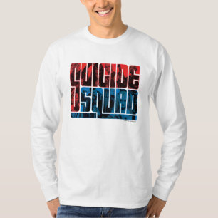 T-shirt Équipe de suicide   Logo rouge et bleu