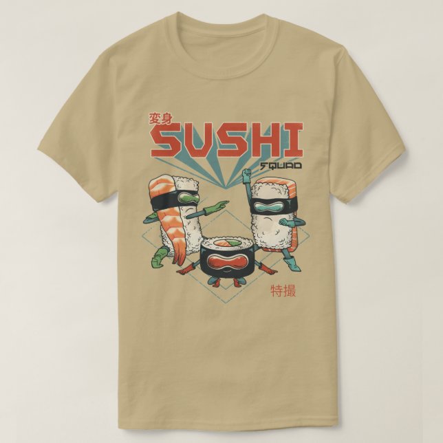 T-shirt Équipe de sushi (Design devant)