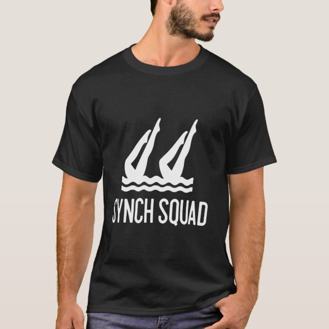 T-shirt Équipe de synchro Squad Design cool pour nageuse s (Devant)