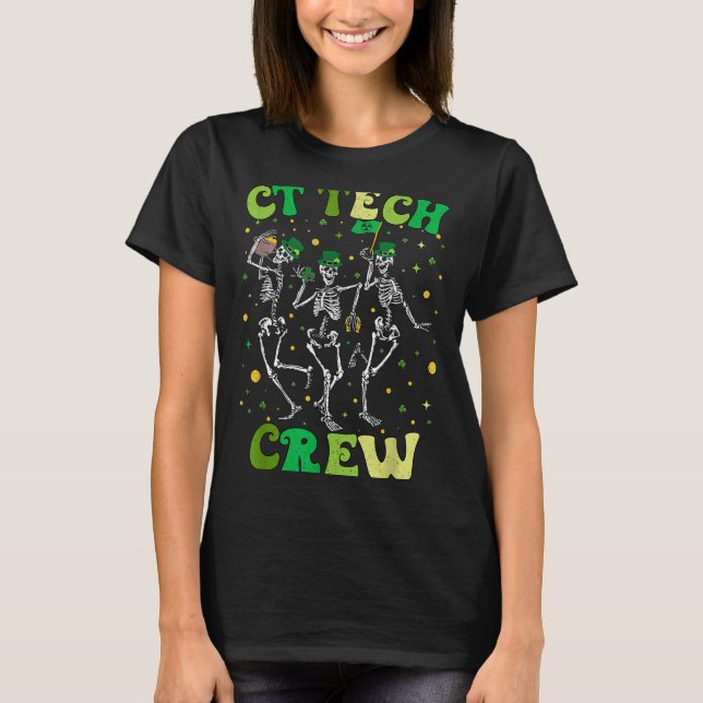 T-shirt Équipe de techniciens CT Skeleton St Patricks Tomo (Devant)