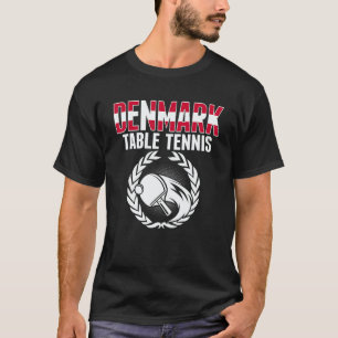T-shirt Équipe de tennis de table Danemark Support de l'
