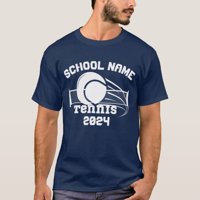 T-shirt Équipe de tennis des écoles sur mesure (Devant)
