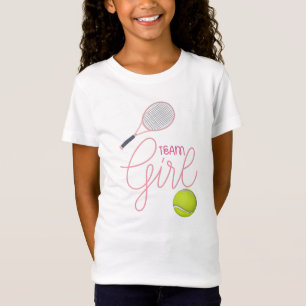 T-Shirt Équipe de tennis fille avec balle de tennis pour f