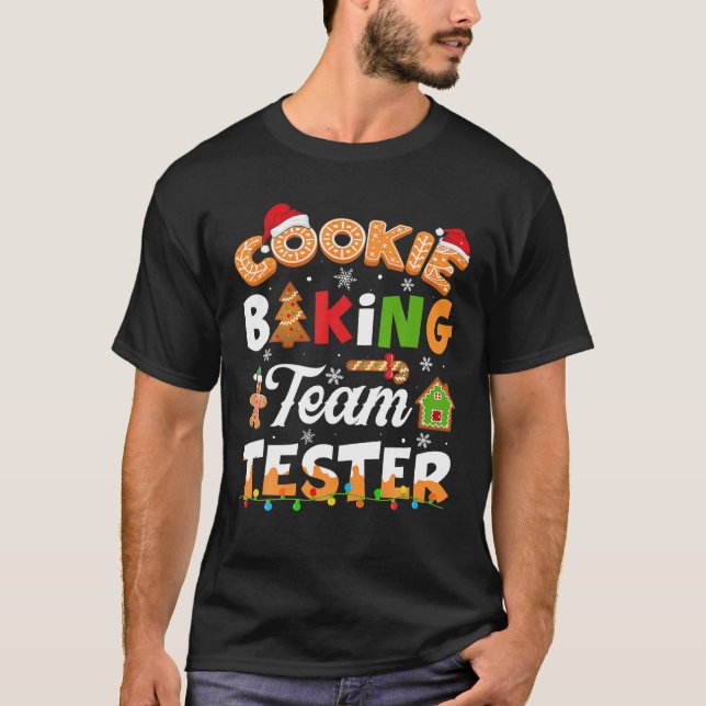 T-shirt Équipe de test de cuisson de biscuits Gingerbread  (Devant)