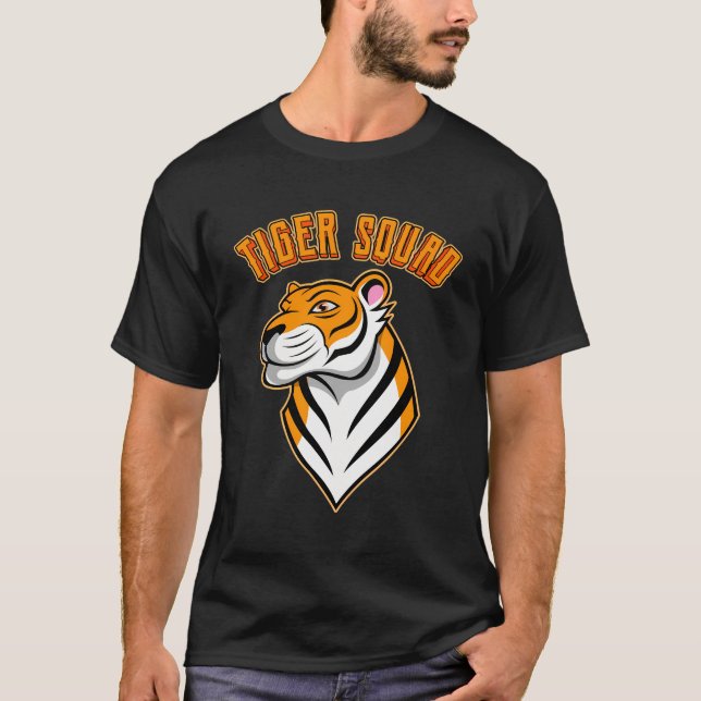 T-shirt Équipe de tigres Faune Animaux Nature Amoureux Gro (Devant)