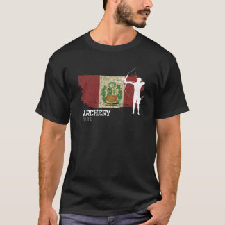 T-shirt Équipe de tir à l'arc du Pérou Sports Drapeau péru