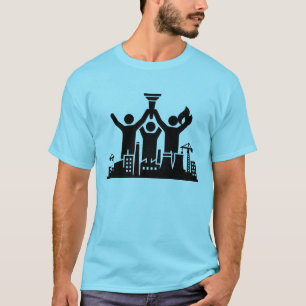 T-shirt Équipe de torche industrielle créant une œuvre d'a