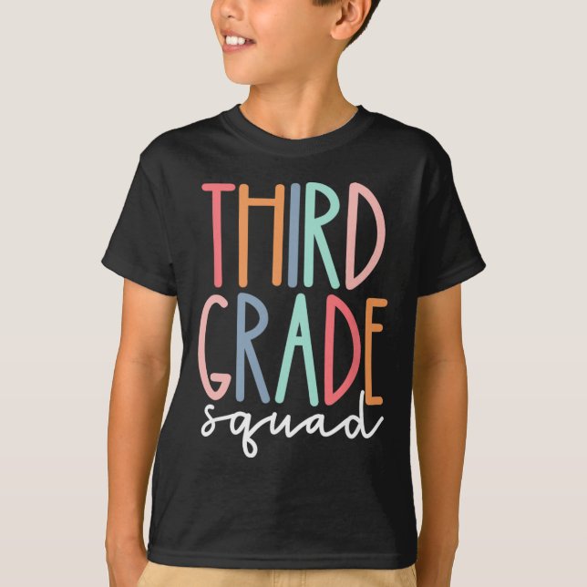 T-shirt Équipe de troisième année Équipage d'enseignant de (Devant)
