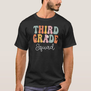 T-shirt Équipe de troisième année Rétro Groovy Vintage Pre