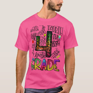 T-shirt Équipe de typographie de 4e année Tea de 4e année