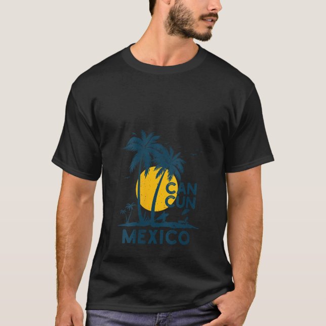 T-shirt Équipe de vacances de femmes Cancun Mexique Plage  (Devant)