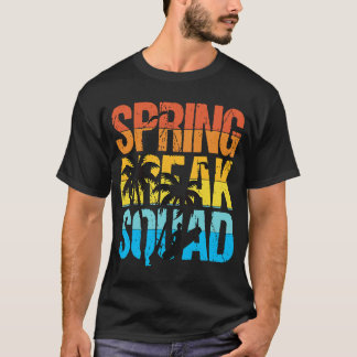 T-shirt Équipe de vacances de printemps plage surfeur palm