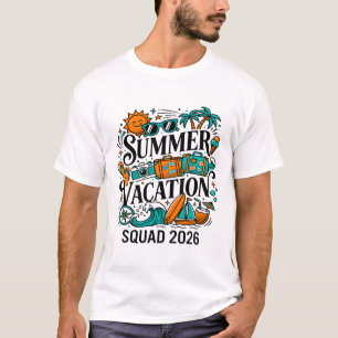 T-shirt Équipe de vacances d'été 2026 Voyage à la plage