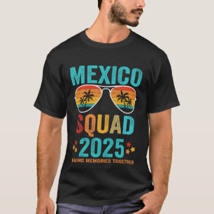 T-shirt Équipe de vacances Mexique 2025 Famille jumelée Tr