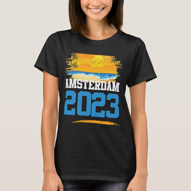 T-shirt Equipe de vacances pour devis Amsterdam 2023 (Devant)