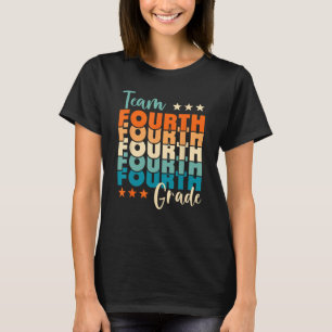 T-shirt Équipe de Vibes de 4e année Rétro 1er jour