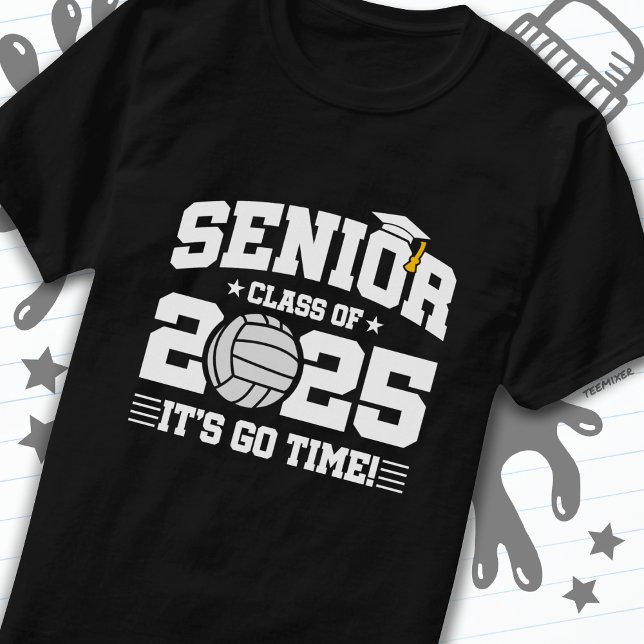 T-shirt Équipe de volleyball Classe 2025 Graduation Senior (Créateur téléchargé)