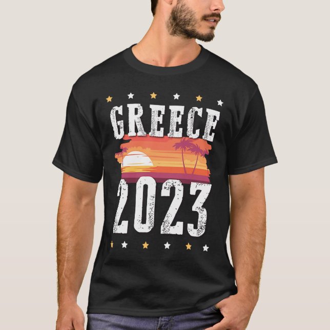T-shirt Équipe de voyage de Grèce 2023 (Devant)