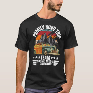 T-shirt Équipe de voyage sur la route familiale Médias soc
