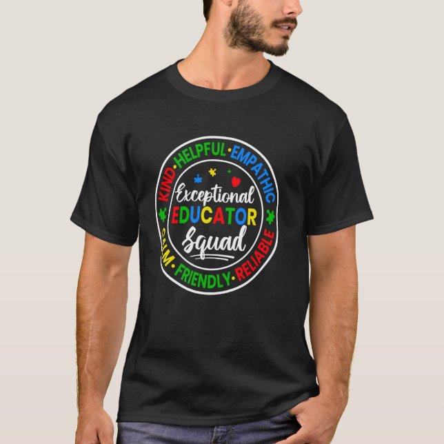 T-shirt Équipe d'éducateurs exceptionnels Neurodiversité A (Devant)