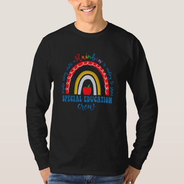 T-shirt Équipe d'éducation spéciale Arc-en-ciel Sped Squad (Devant)