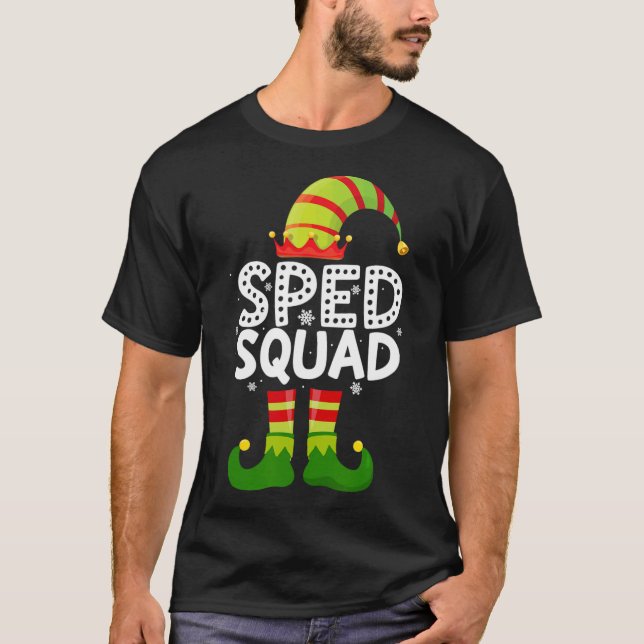 T-shirt Équipe d'éducation spéciale pour le Père Noël Fami (Devant)
