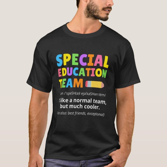 T-shirt Équipe d'éducation spécialisée Définition Rétro Dr (Devant)
