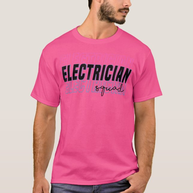 T-shirt Équipe d'électricien Électro Travailleur Circuits  (Devant)