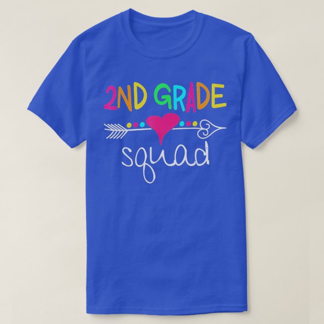 T-shirt Équipe d'élèves de 2e année Deuxième équipe d'ense (Design devant)