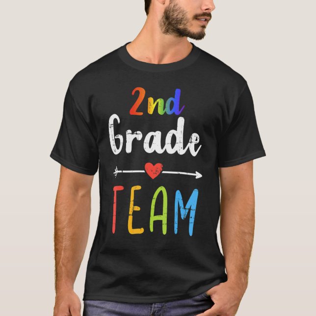 T-shirt Équipe d'élèves de 2e année Deuxième équipe d'ense (Devant)