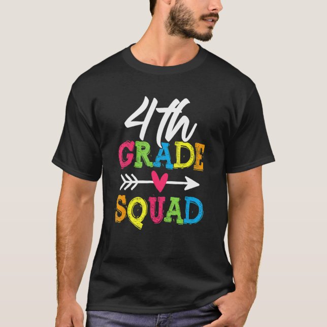 T-shirt Équipe d'élèves de 4e année Quatrième enseignant R (Devant)