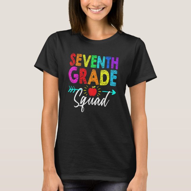T-shirt Équipe d'élèves de 7e année 7e équipe d'enseignant (Devant)
