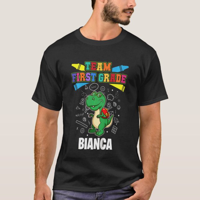 T-shirt Équipe d'enfants Bianca de première année personna (Devant)