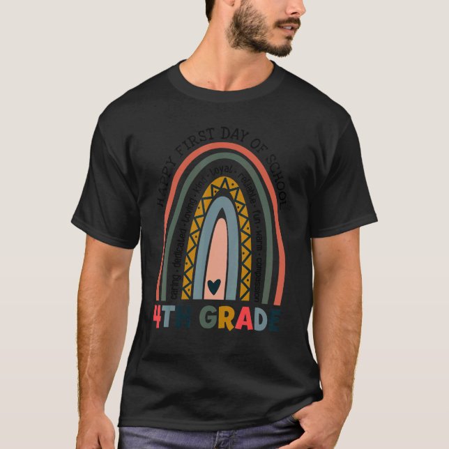T-shirt Équipe d'enseignant 4e G de classe Rainbow Girls B (Devant)