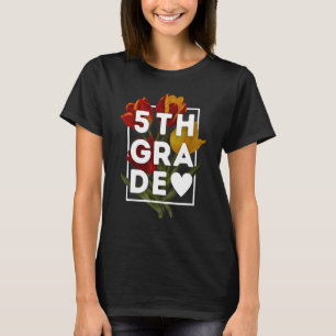 T-shirt Équipe d'enseignantes de 5e année de la tulipe fém