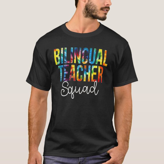 T-shirt Équipe d'enseignants bilingues Tie Dye Appréciatio (Devant)