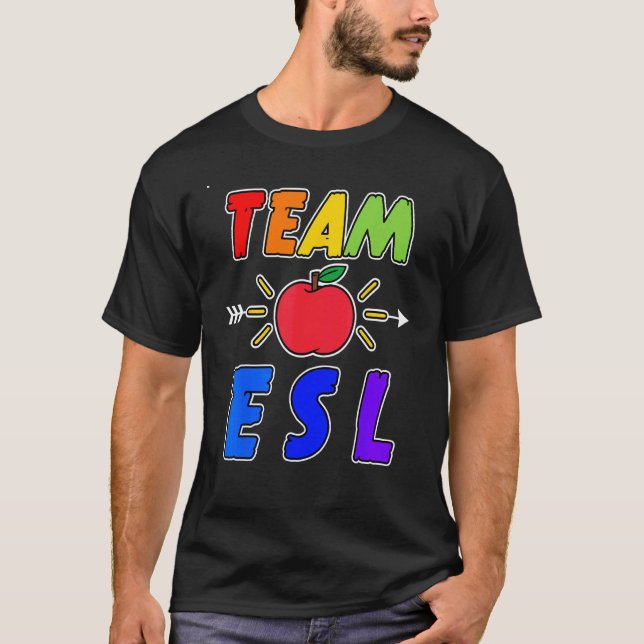 T-shirt Équipe d'enseignants d'anglais langue seconde Inst (Devant)
