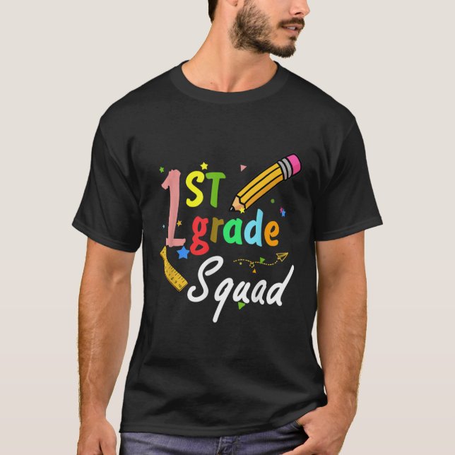 T-shirt Équipe d'enseignants de 1re année de l'équipe d'en (Devant)