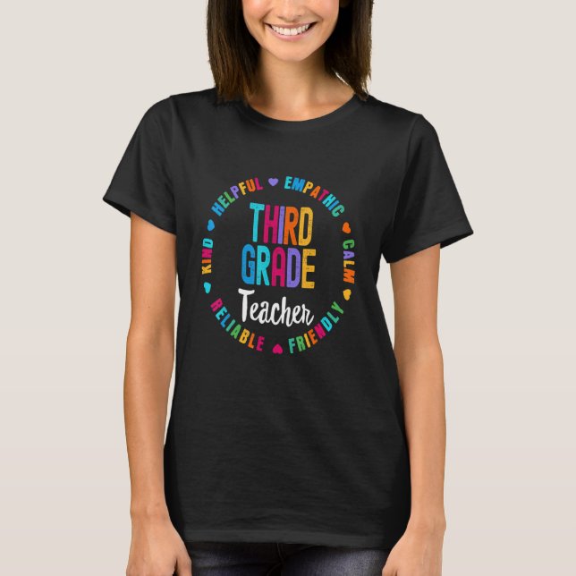 T-shirt Équipe d'enseignants de 3e année correspondante Re (Devant)