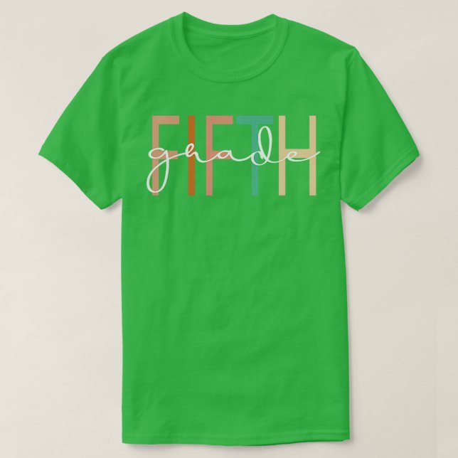 T-shirt Équipe d'enseignants de 5e année 5e année (Design devant)