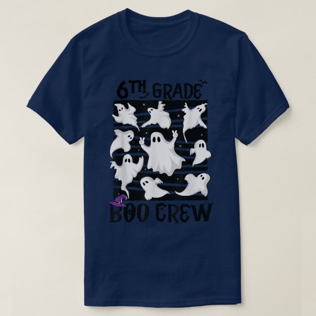 T-shirt Équipe d'enseignants de 6e année Boo Crew Bab Éffr (Design devant)