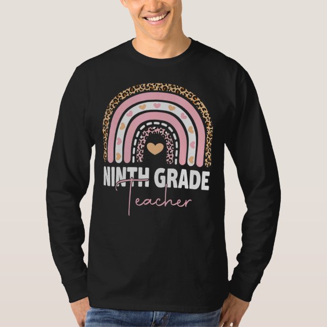 T-shirt Équipe d'enseignants de 9e année Escadron de 9e an (Devant)