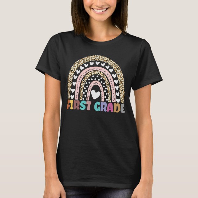 T-shirt Équipe d'enseignants de première année de léopard  (Devant)