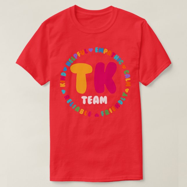 T-shirt Équipe d'enseignants du jardin d'enfants transitoi (Design devant)