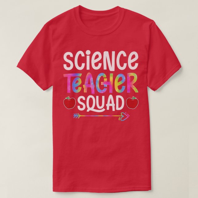 T-shirt Équipe d'enseignants en sciences Première journée  (Design devant)