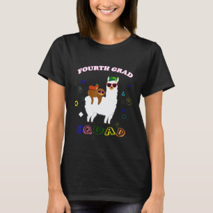 T-shirt Équipe d'enseignants lama ridant paresseux de 4e a